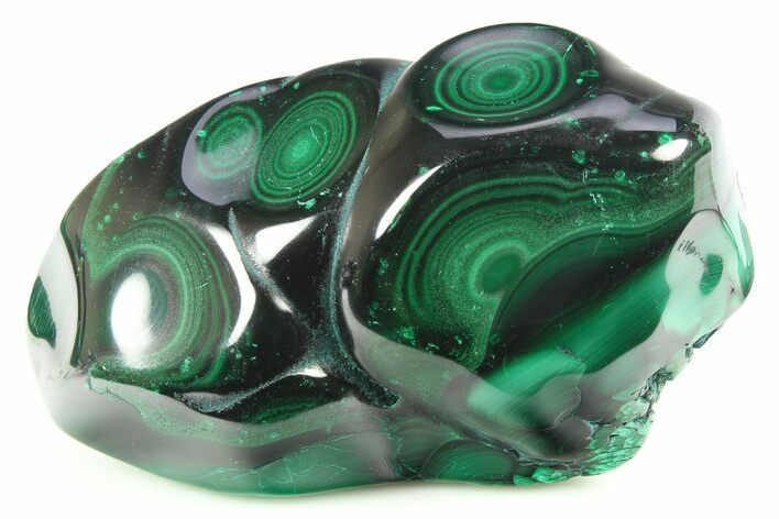 Banded Polished Malachite Specimen - DR Congo #273890